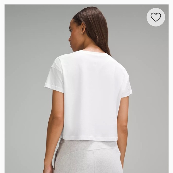 Lululemon Cates Cropped Short Sleeve T-Shirt 
Pima Cotton Sz4 White 13 - Picture 4 of 4